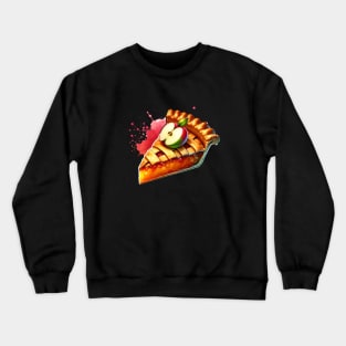 Apple Pie Love Kawaii Vintage Sweet Slice Retro Crewneck Sweatshirt